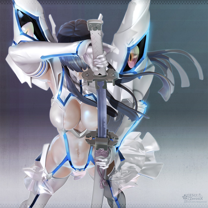kiryuuin satsuki and junketsu (kill la kill) drawn by leslyzerosix