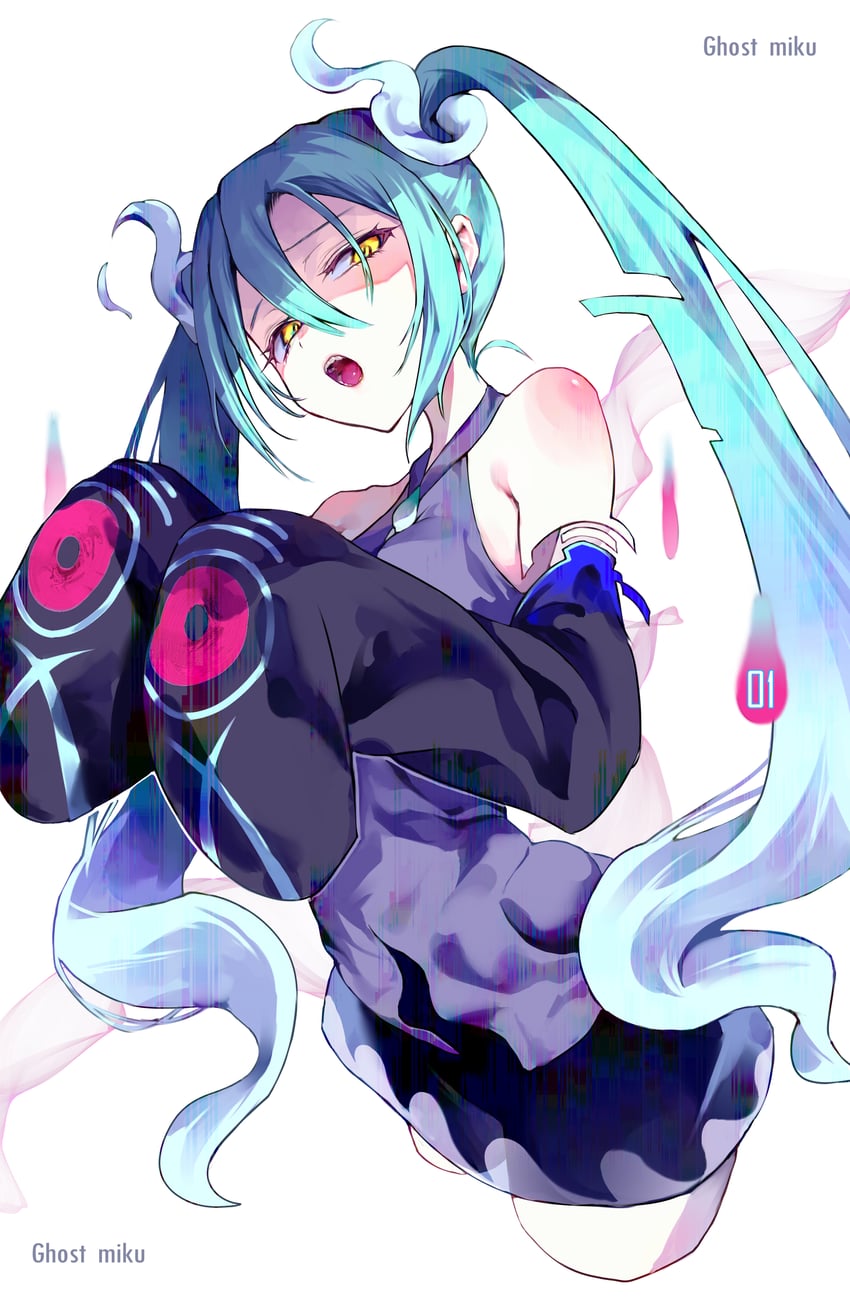 hatsune miku and ghost miku (pokemon and 2 more) drawn by shikuwata