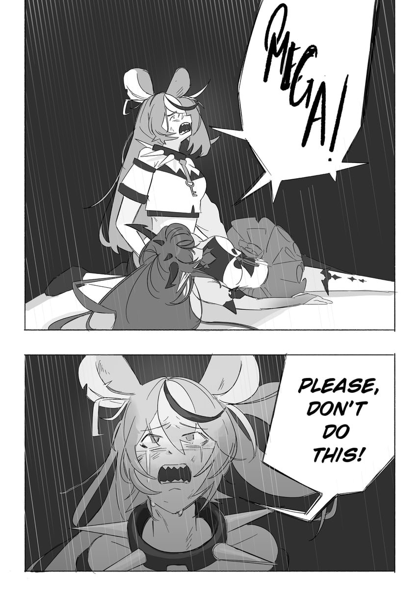 hakos baelz and irys (hololive and 1 more) drawn by elisbian