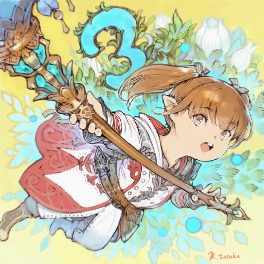warrior of light and white mage (final fantasy and 1 more) drawn by kenta_tanaka