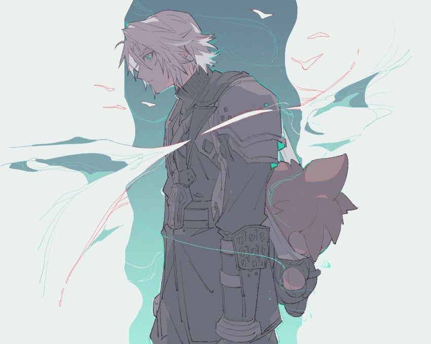 cloud strife and sephiroth (final fantasy and 2 more) drawn by pokashi
