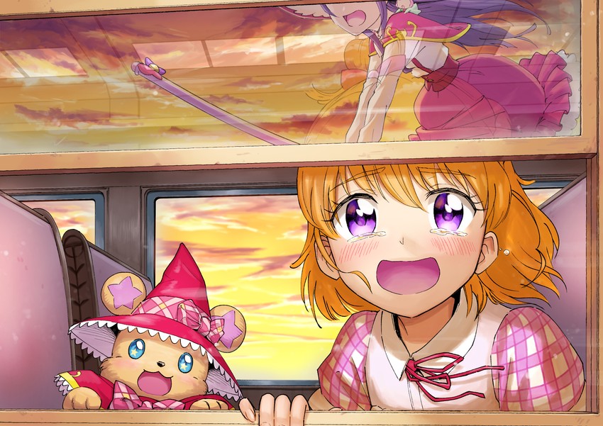 asahina mirai, izayoi liko, mofurun, and ha-chan (precure and 1 more) drawn by itou_shin'ichi