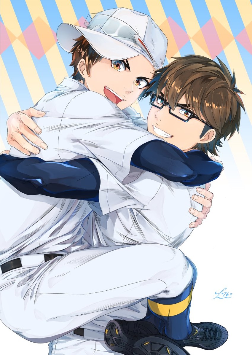 miyuki kazuya and sawamura eijun (ace of diamond) drawn by na_na_roku
