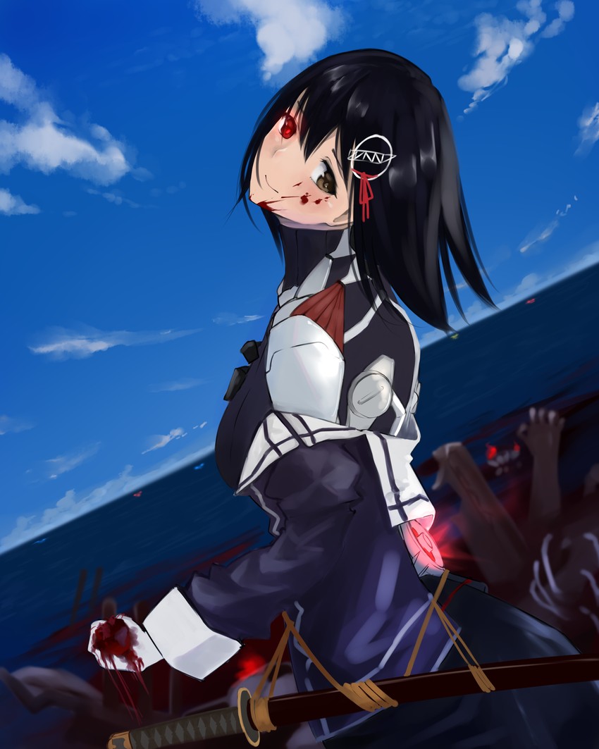 haguro and haguro kai ni (kantai collection) drawn by 73suke