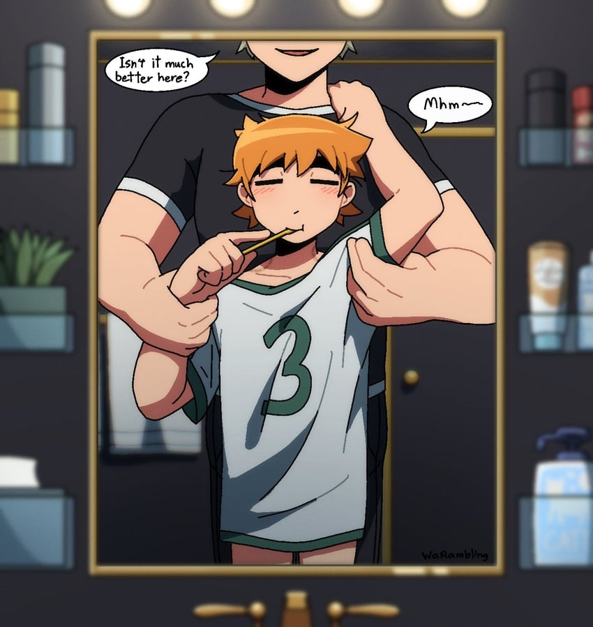 scott pilgrim and todd ingram (scott pilgrim) drawn by warambling