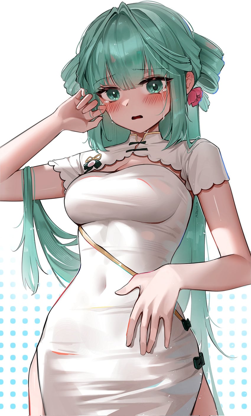 hatsune miku and shaohua hatsune miku (vocaloid) drawn by miraeearim