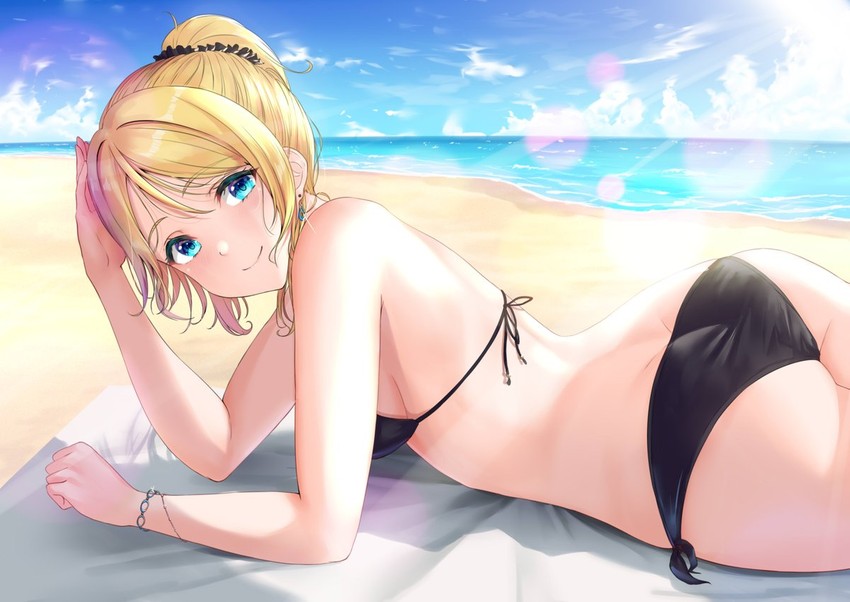 ayase eli (love live! and 1 more) drawn by rama_(yu-light8)