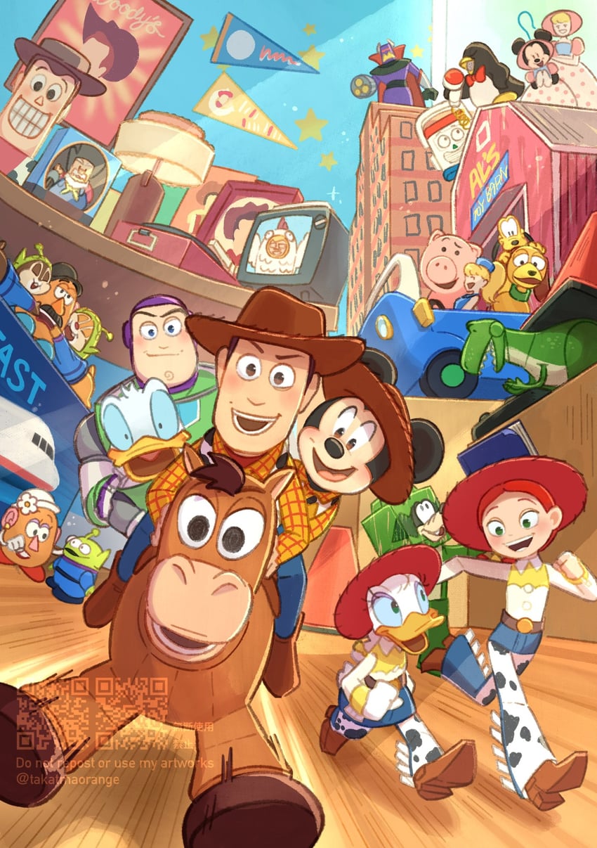 mickey mouse, minnie mouse, donald duck, daisy duck, barbie, and 20 more (mickey mouse & friends and 4 more) drawn by takatmaorange