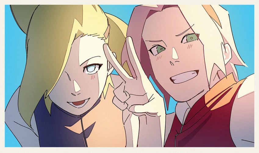 haruno sakura and yamanaka ino (naruto and 1 more) drawn by pnpk_1013