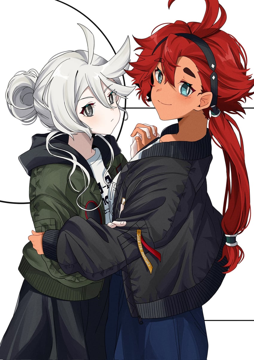 suletta mercury and miorine rembran (gundam and 1 more) drawn by pokarii_zuu