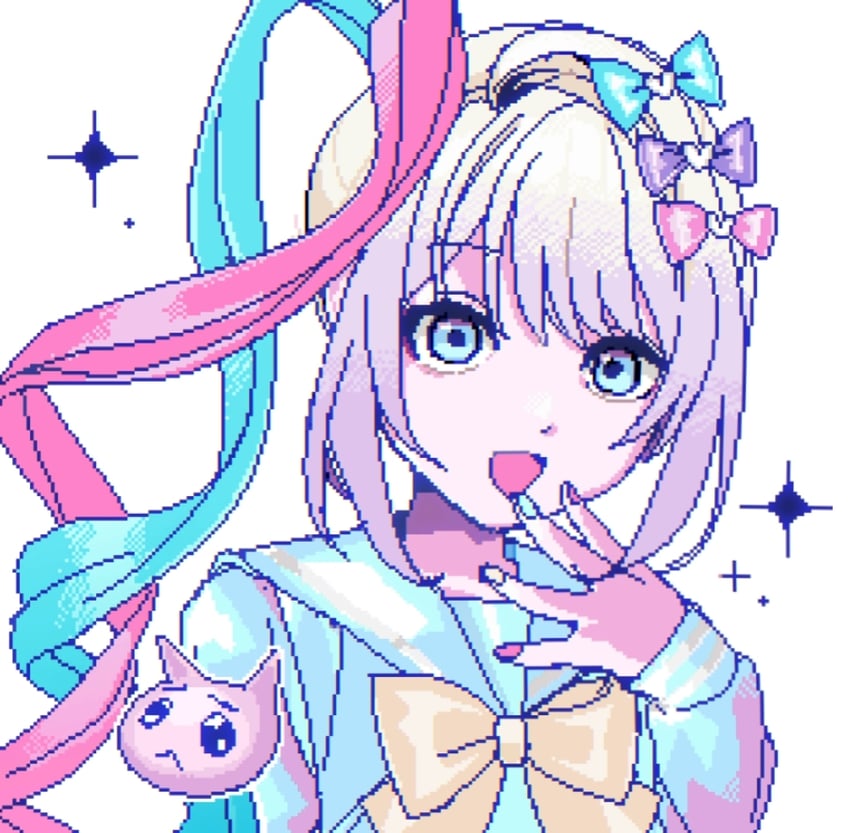 chouzetsusaikawa tenshi-chan and pien cat (needy girl overdose) drawn by xiao_xin_wei_fu