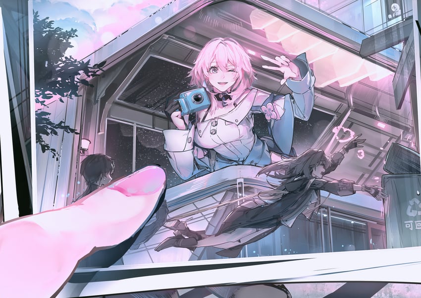 trailblazer, stelle, march 7th, and dan heng (honkai and 1 more) drawn by yingzhihuowu