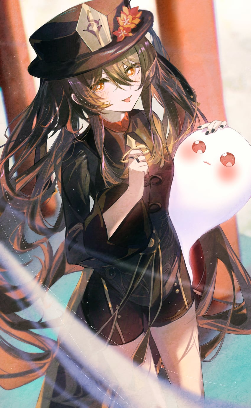 hu tao and boo tao (genshin impact) drawn by meiwei_dai_tou_e