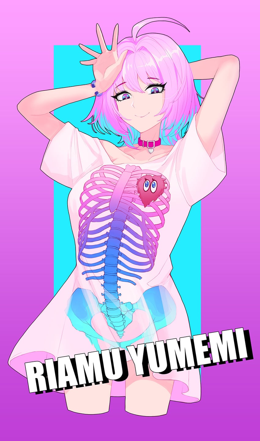 yumemi riamu (idolmaster and 1 more) drawn by hella_p