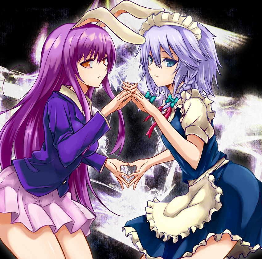 izayoi sakuya and reisen udongein inaba (touhou) drawn by shuuhei_(shoohey)