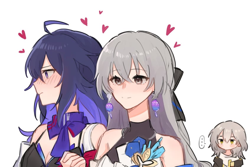 trailblazer, stelle, bronya rand, and seele (honkai and 1 more) drawn by indyskyi