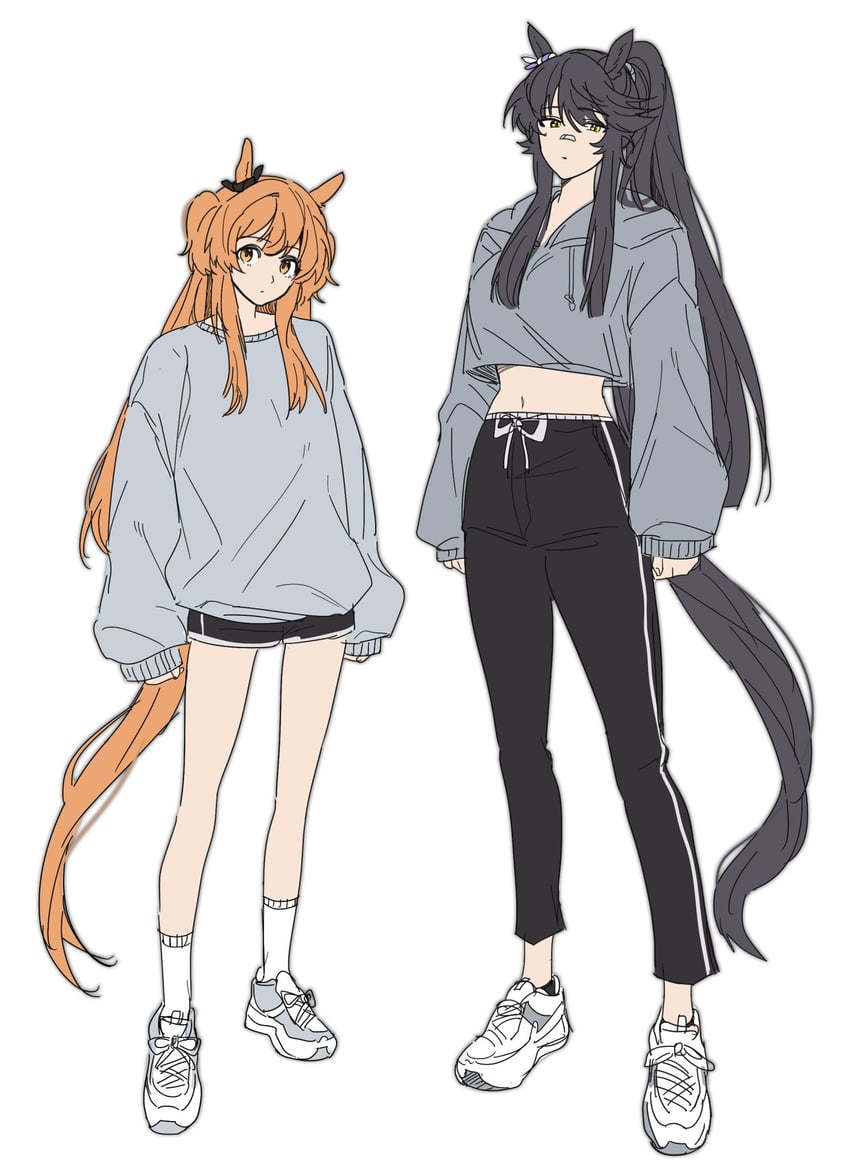 mayano top gun and narita brian (umamusume) drawn by unneul