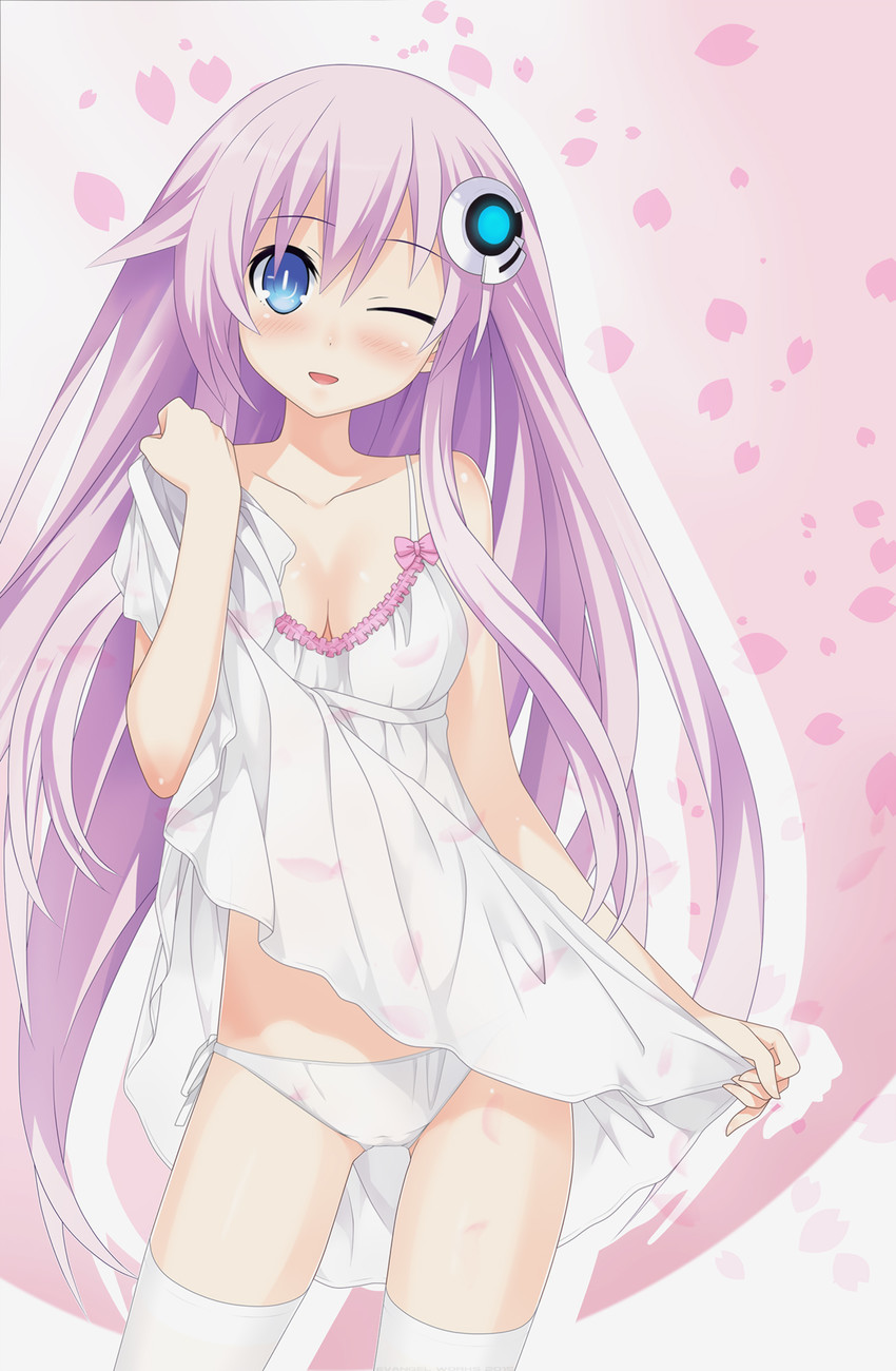 nepgear and purple sister (neptune and 1 more) drawn by gabriel_evangel