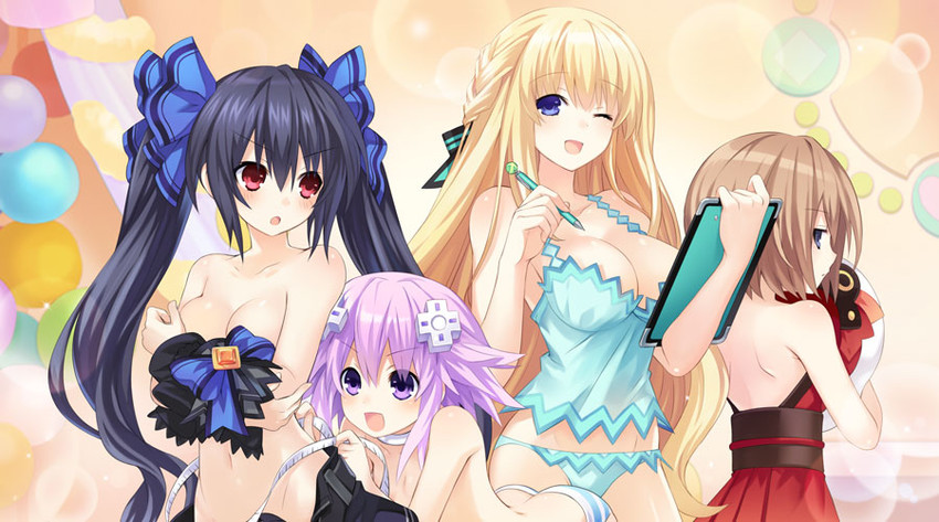 neptune, noire, blanc, and vert (neptune and 1 more) drawn by tsunako