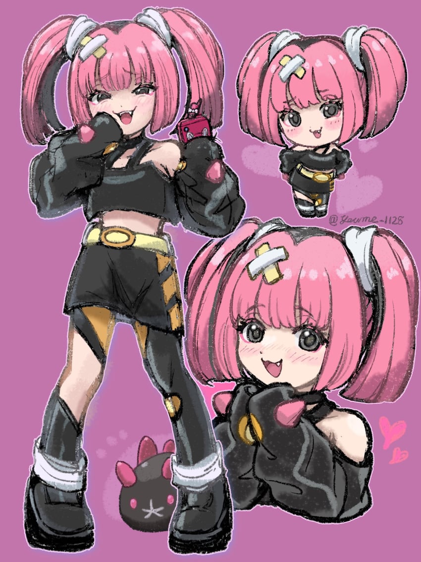 rotom, rotom phone, coral, and pyukumuku (pokemon and 1 more) drawn by suruga_kanade