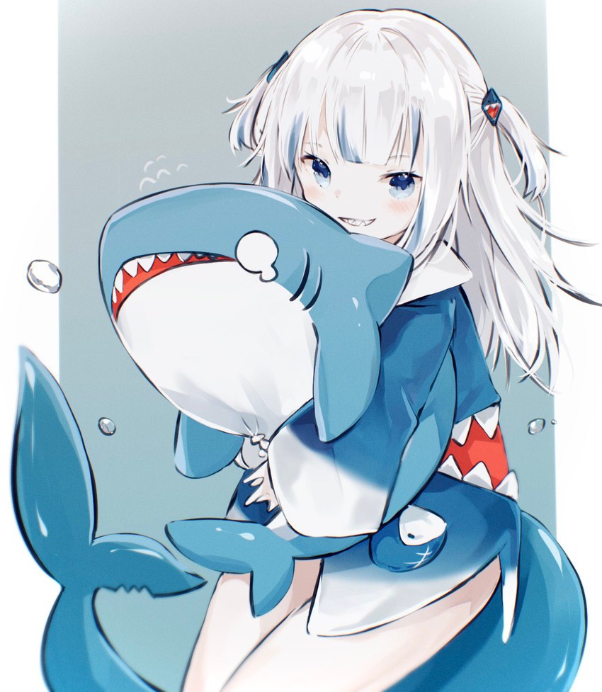gawr gura (hololive and 1 more) drawn by miyu_(miy_u1308)