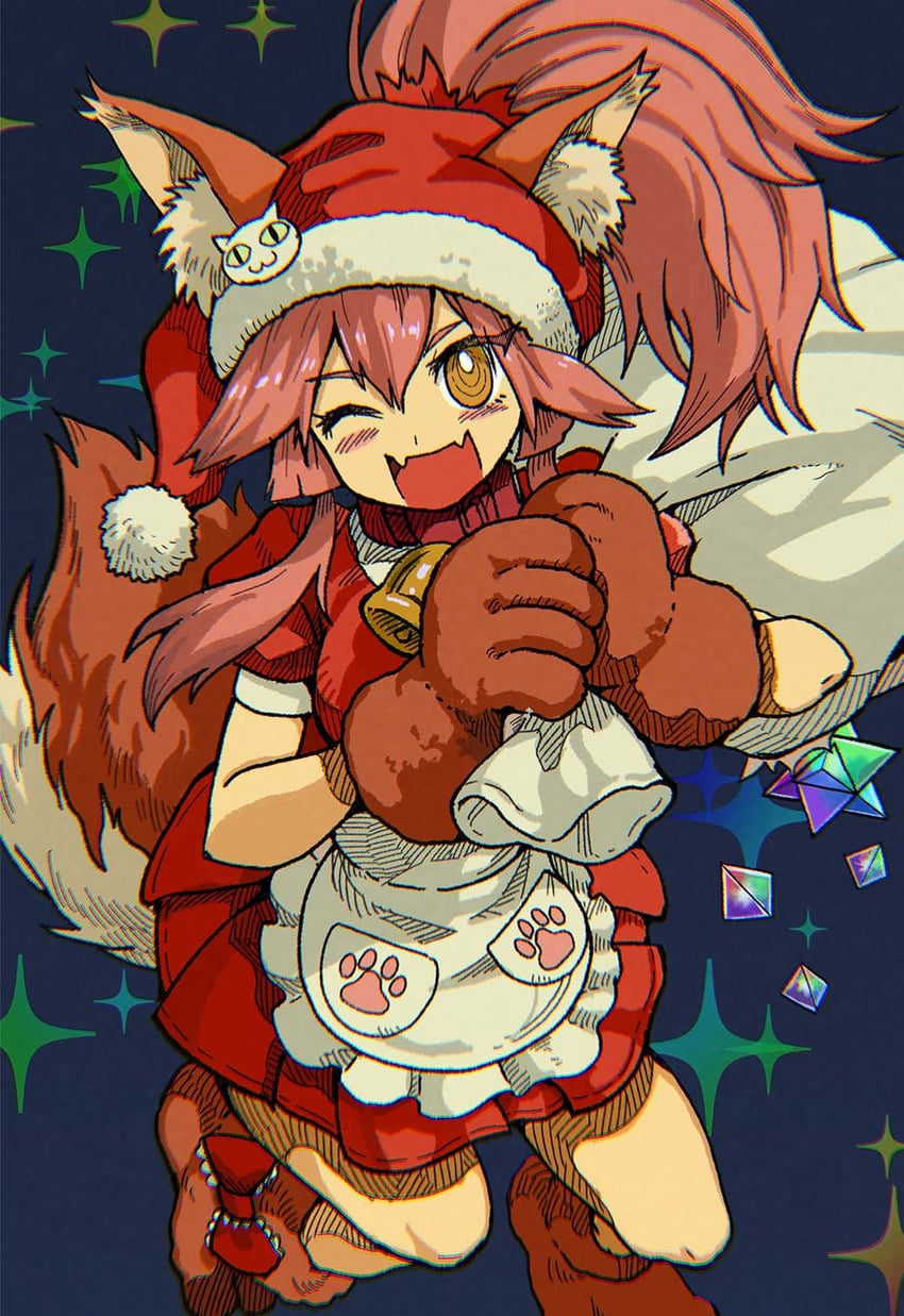 tamamo and tamamo cat (fate and 1 more) drawn by kusama_takato