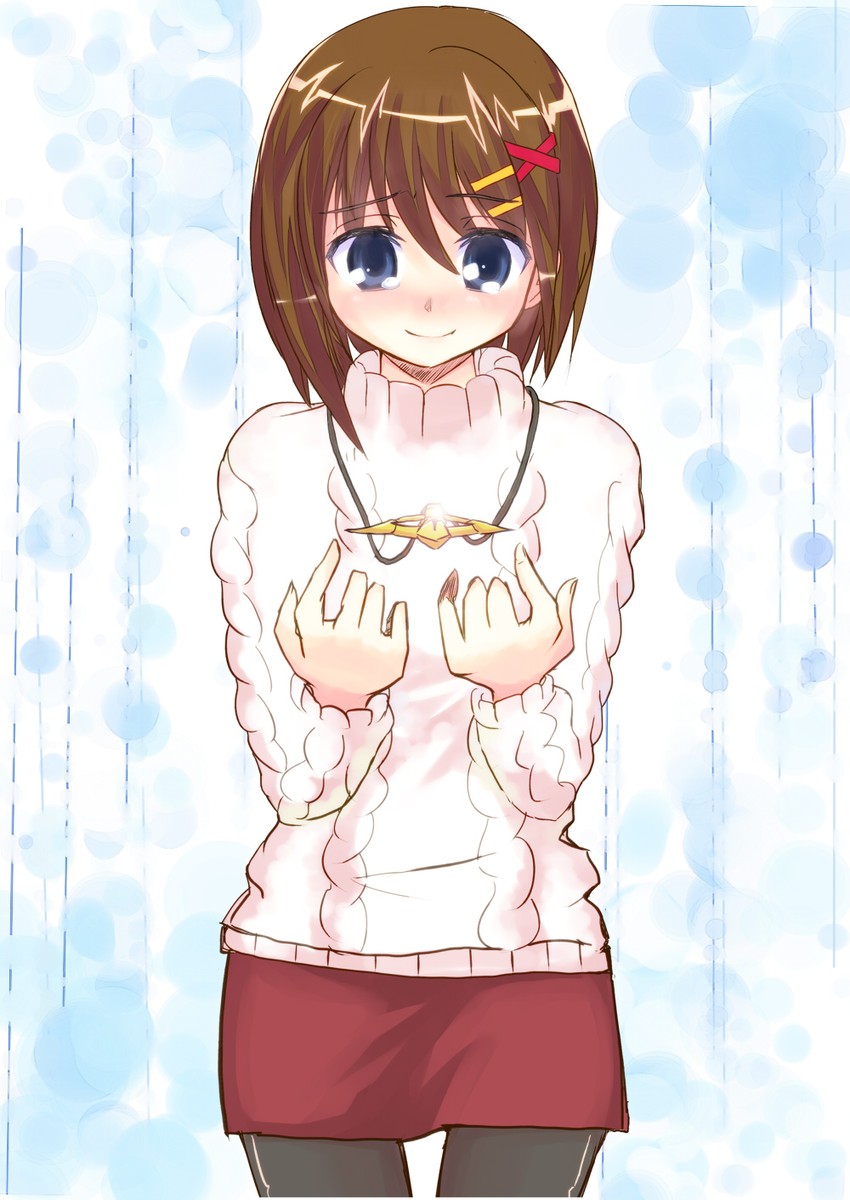 yagami hayate and schwertkreuz (lyrical nanoha and 3 more) drawn by tonton_(hamuni123)