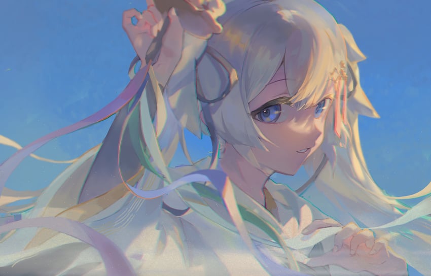 hatsune miku and yuki miku (vocaloid) drawn by hlymoriia