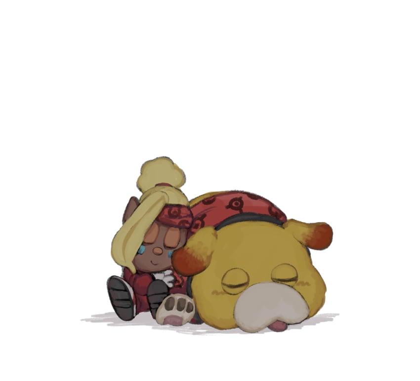 oatchi and shepherd (pikmin and 1 more) drawn by usuba_(hatomugip)