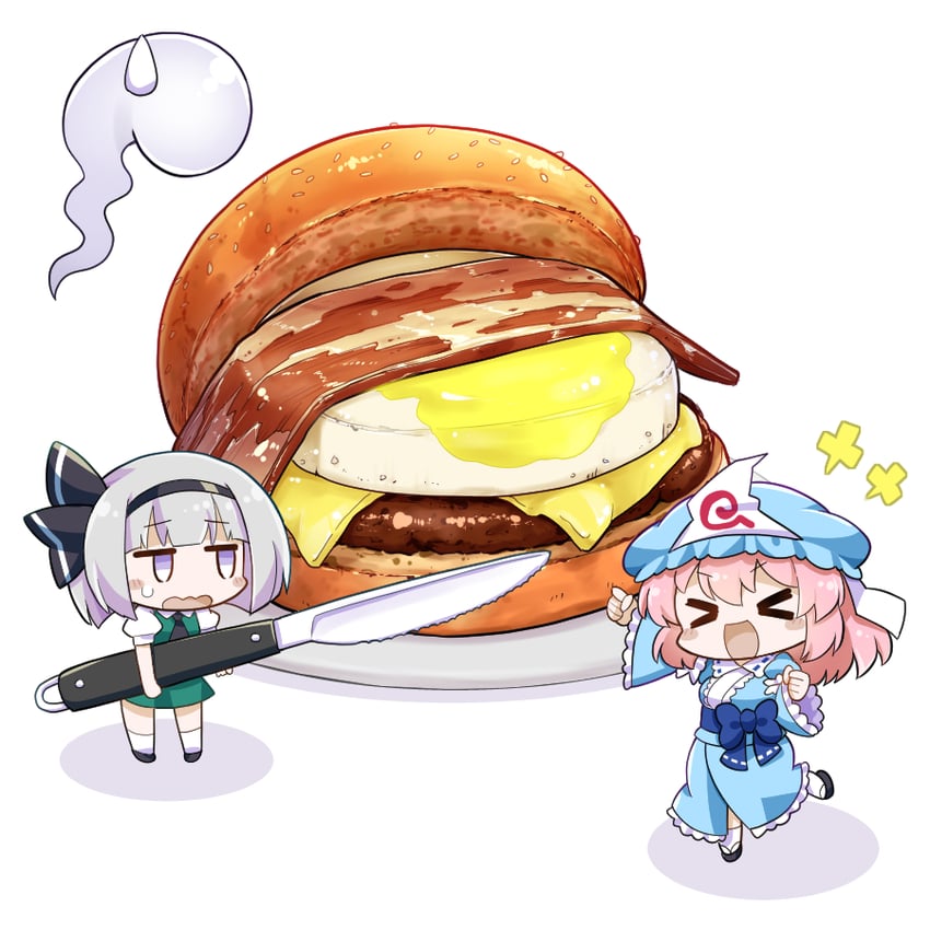 konpaku youmu and saigyouji yuyuko (touhou) drawn by futa_(nabezoko)