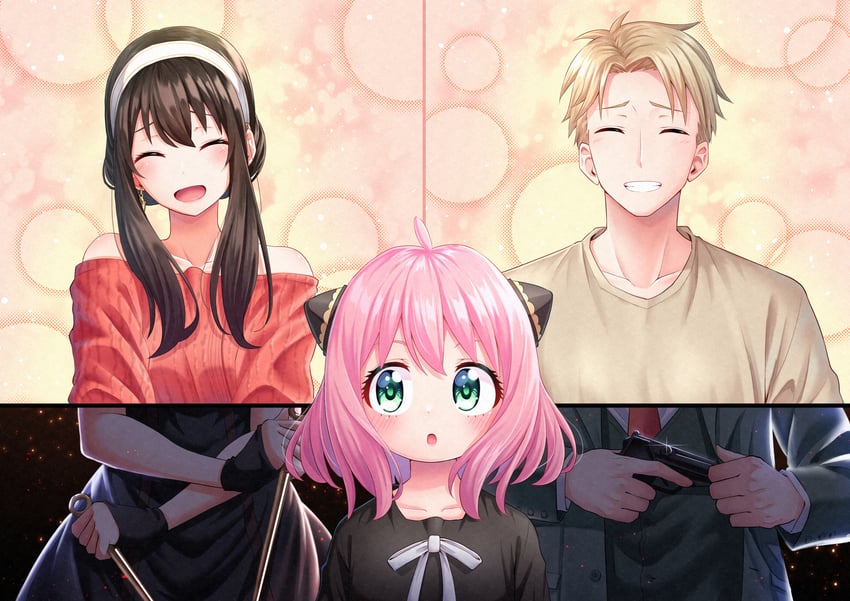 yor briar, anya, and twilight (spy x family) drawn by daichi_(hayate1328)