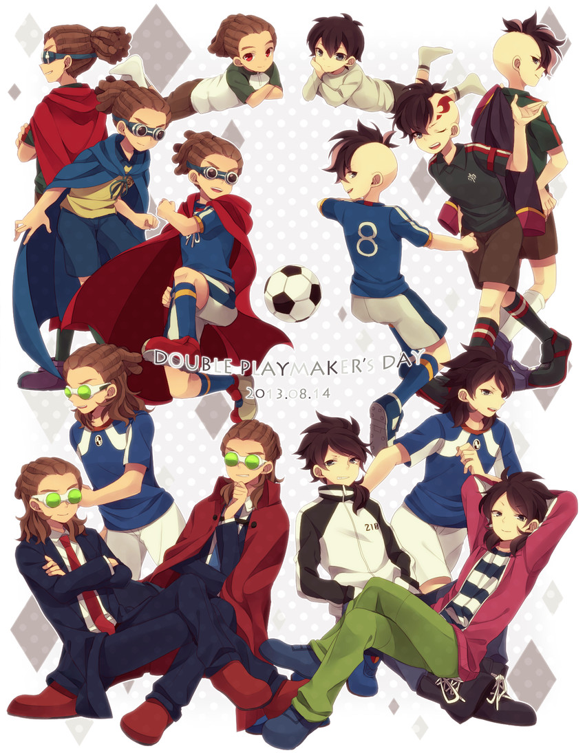 kidou yuuto and fudou akio (inazuma eleven go and 3 more) drawn by saku_anna