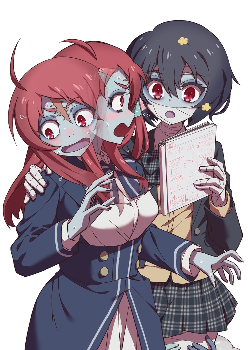 konno junko, minamoto sakura, and mizuno ai (zombie land saga) drawn by somasoutaro