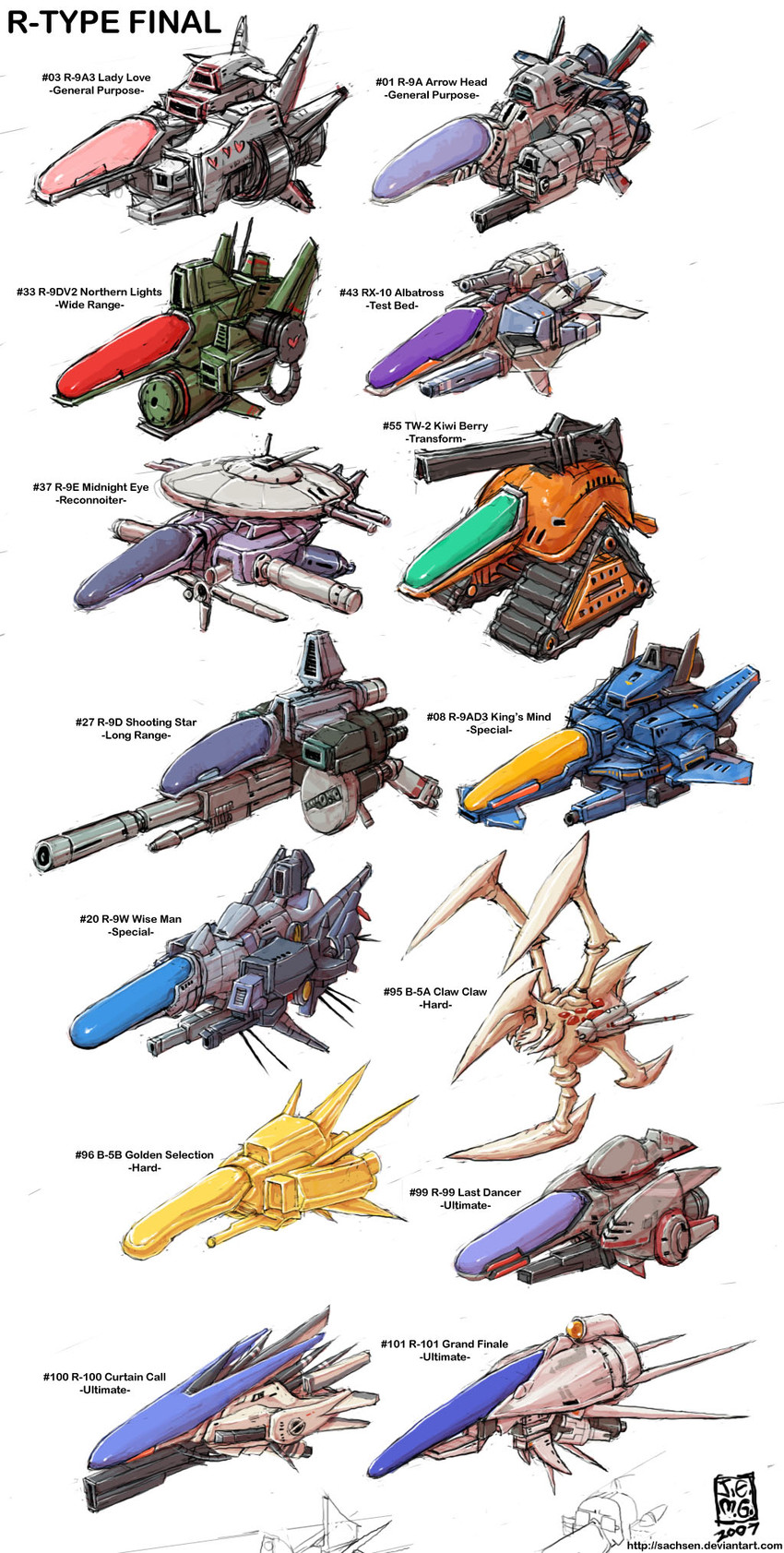 r-9a arrowhead (r-type and 1 more) drawn by j-e-m-g