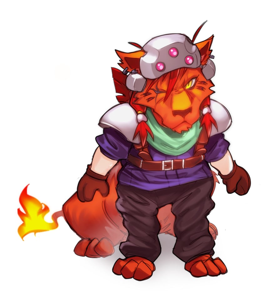 red xiii (final fantasy and 1 more) drawn by voodoothur