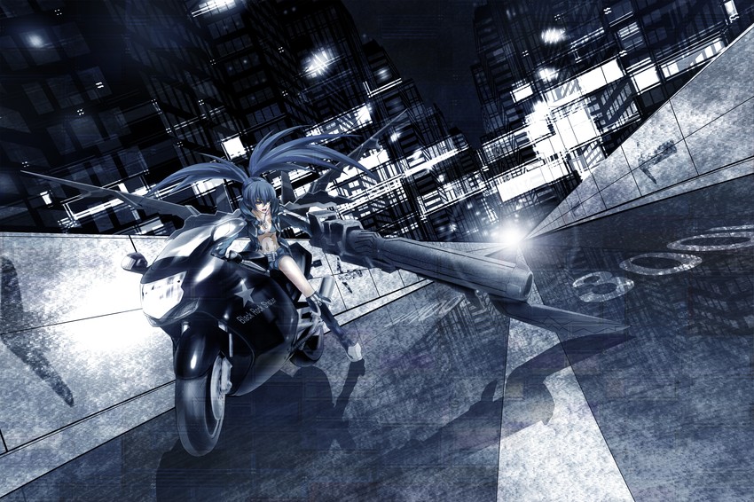 black rock shooter and stella (black rock shooter) drawn by higa_izuru_(idsuru)