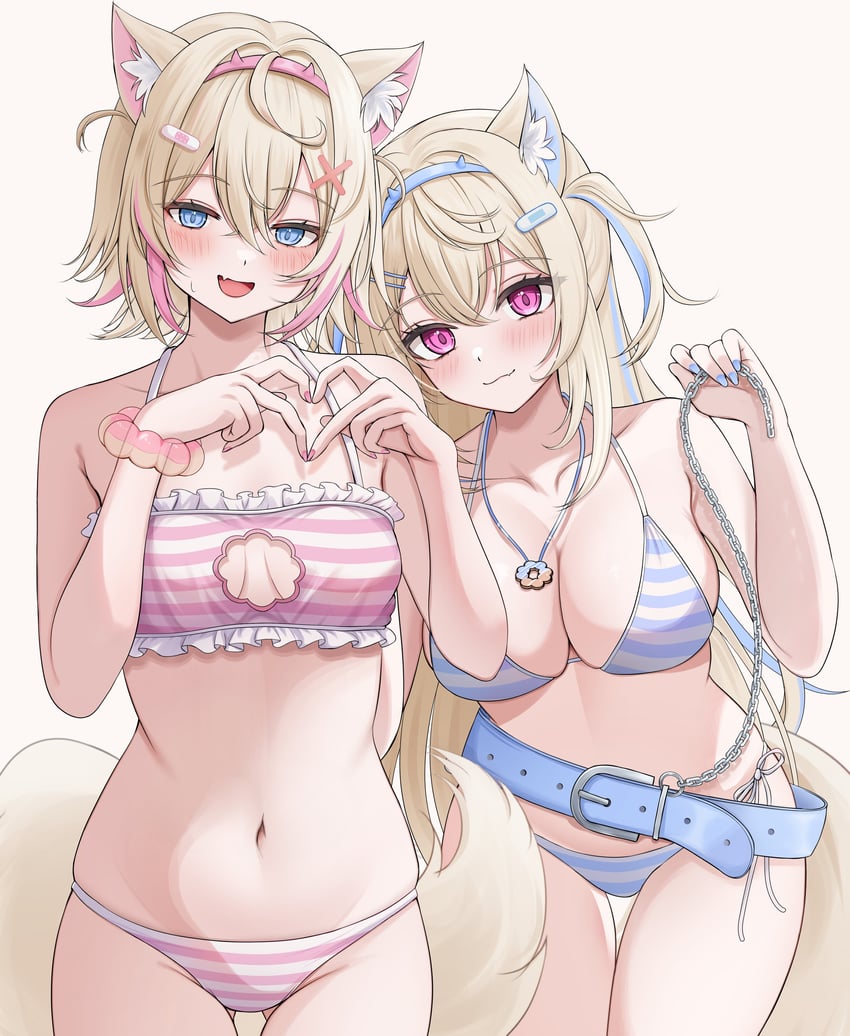 fuwawa abyssgard and mococo abyssgard (hololive and 1 more) drawn by 7nopi