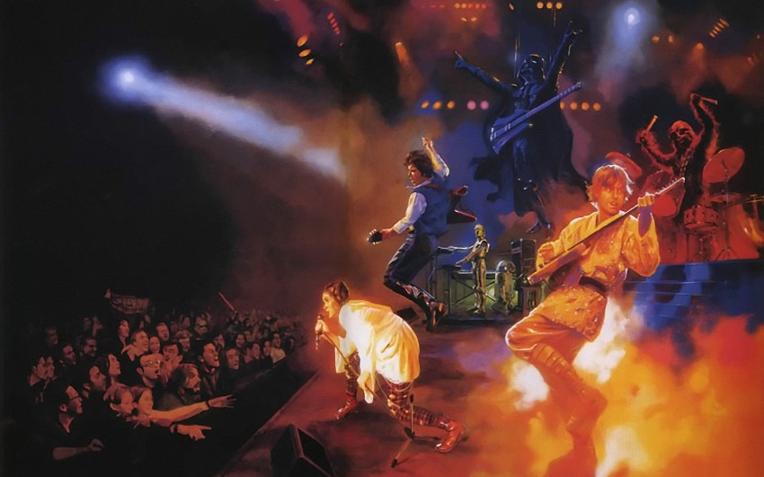 darth vader, princess leia, luke skywalker, r2-d2, han solo, and 2 more (star wars) drawn by hugh_fleming