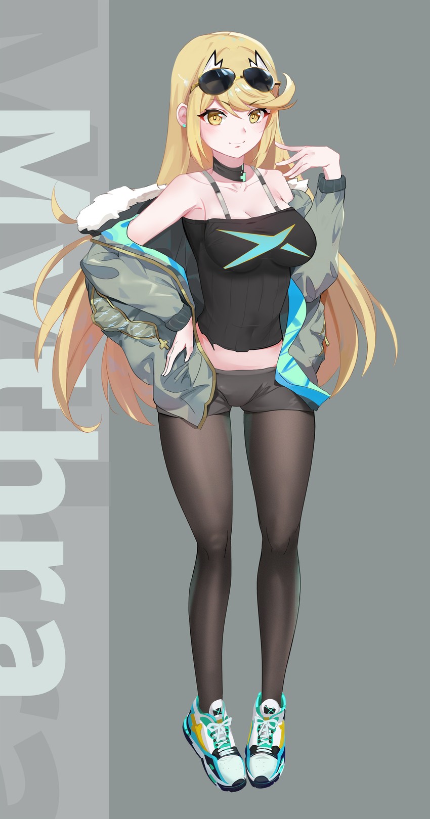 mythra (xenoblade chronicles and 1 more) drawn by kiiro_kimi