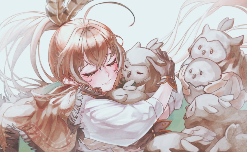 nanashi mumei and hooman (hololive and 1 more) drawn by gaecho_123