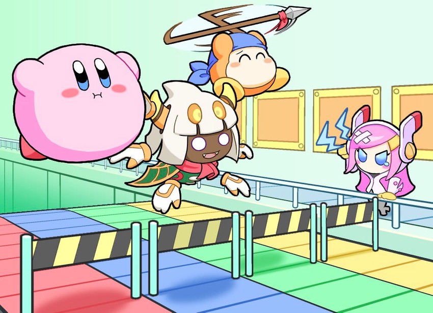 kirby, bandana waddle dee, taranza, and susie (mario and 3 more) drawn by bonziri_1658