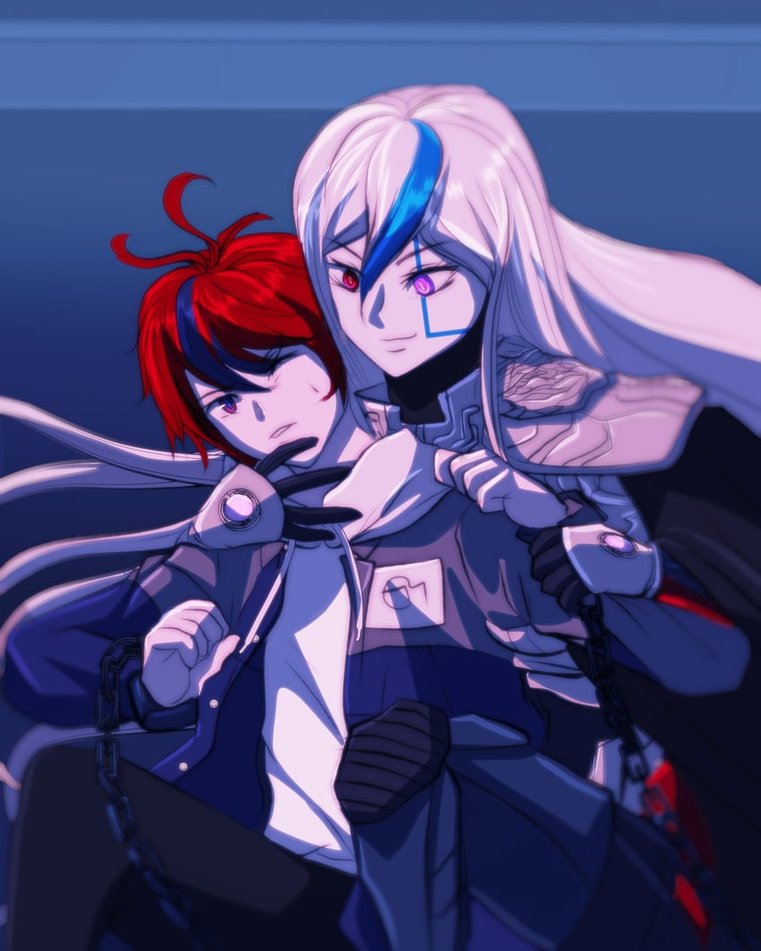 sumino takumi and v'ehxness (the hundred line -last defense academy-) drawn by kanna_productions