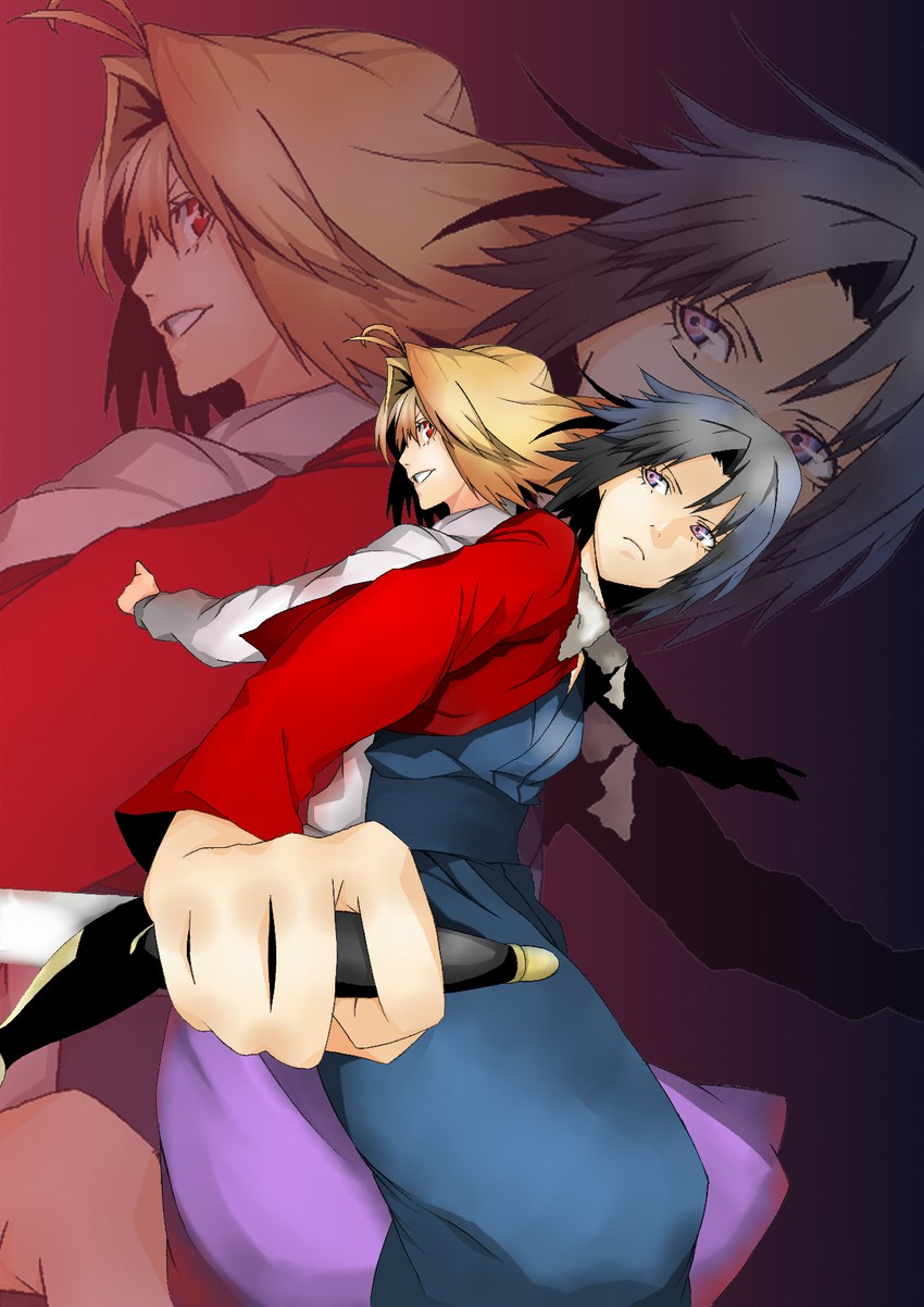 arcueid brunestud and ryougi shiki (tsukihime and 1 more) drawn by iro_marimo