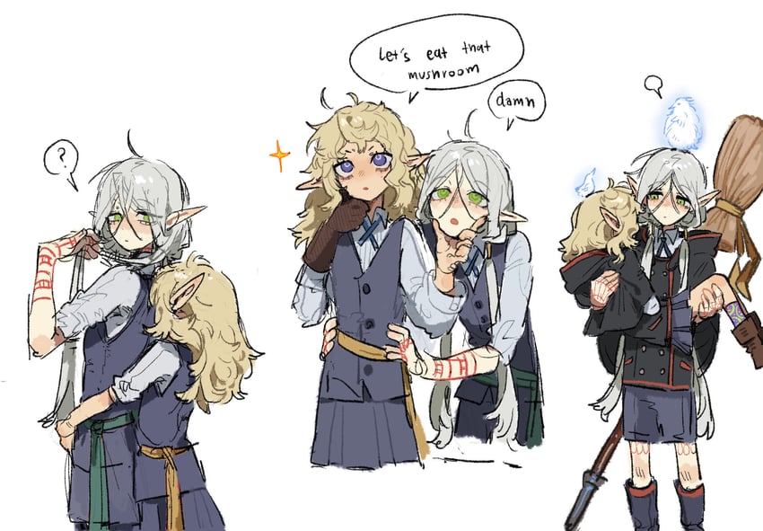 fleki and lycion (dungeon meshi and 1 more) drawn by nova_1810