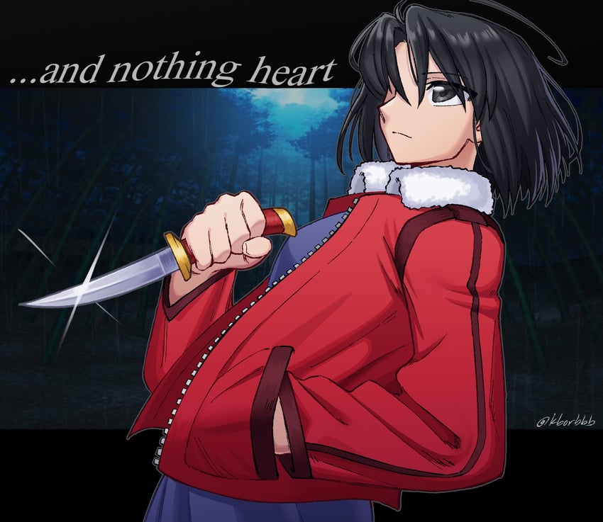ryougi shiki (tsukihime and 2 more) drawn by kborb