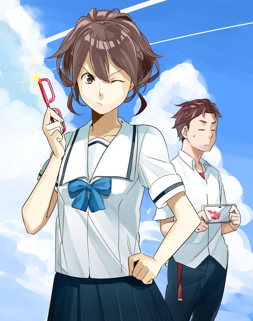 senomiya akiho and yashio kaito (robotics;notes) drawn by itsuya_(mohumohu0521)