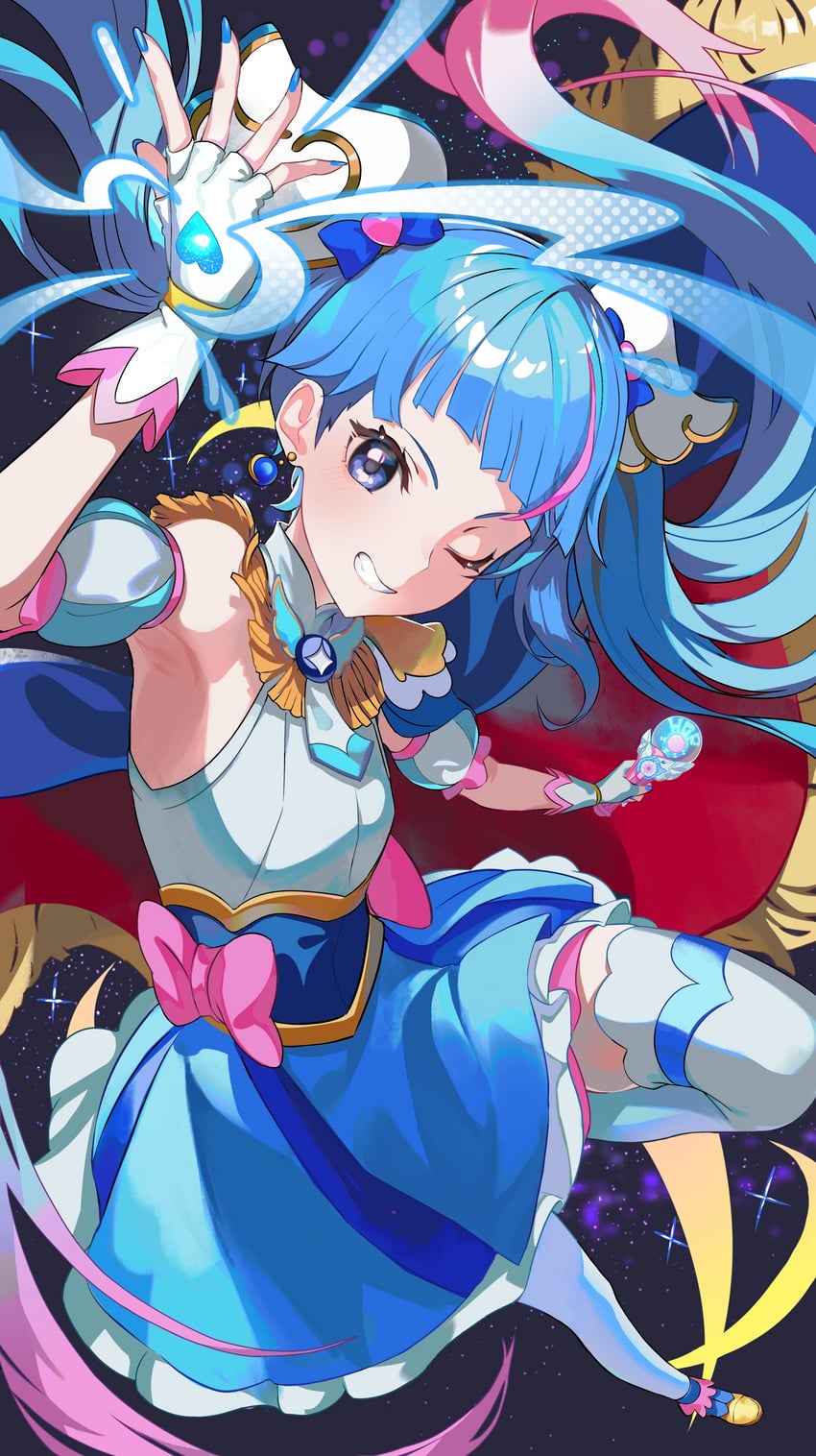 sora harewataru and cure sky (precure and 1 more) drawn by asagon007