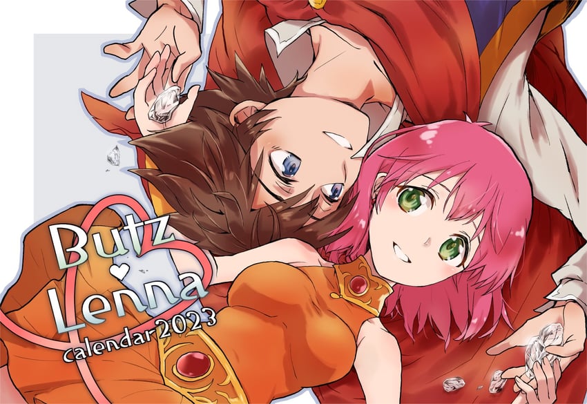 lenna charlotte tycoon and bartz klauser (final fantasy and 1 more) drawn by meki-t