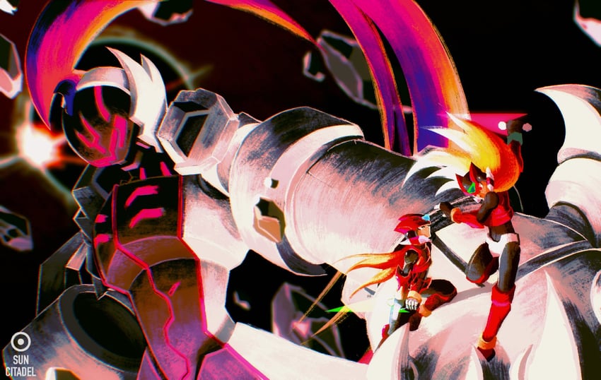 zero, zero(z), and omega (mega man and 3 more) drawn by sun_citadel