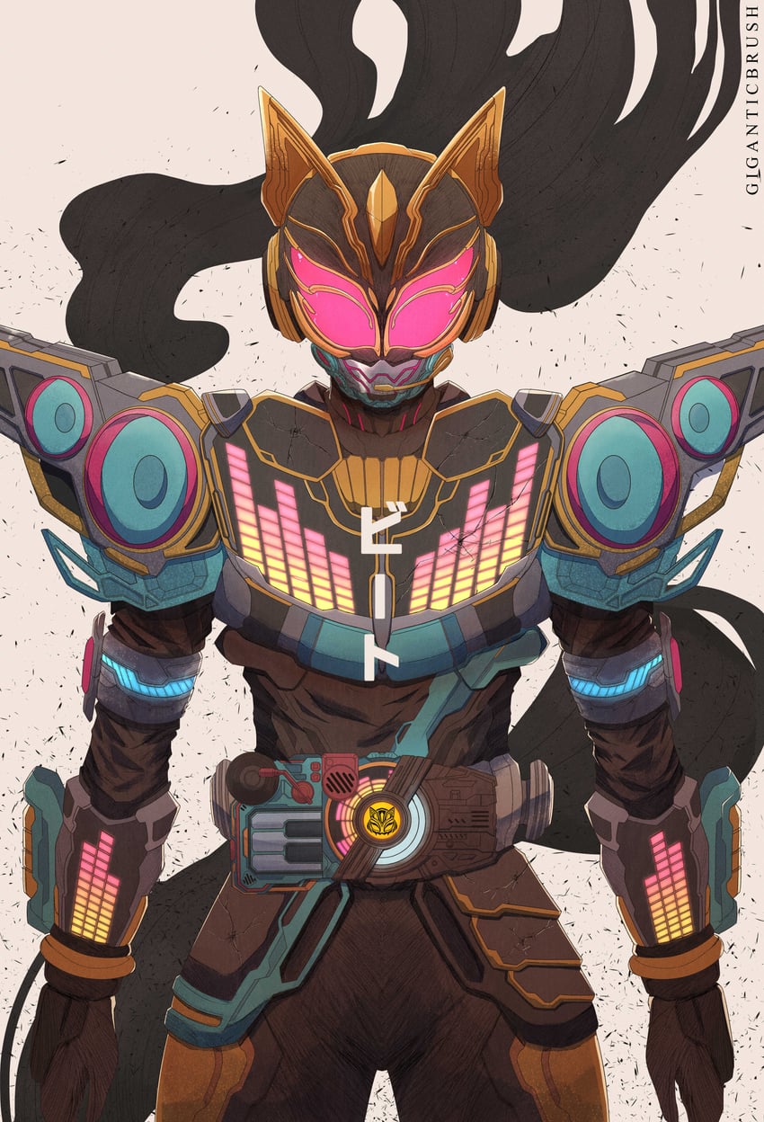 kamen rider na-go (kamen rider and 1 more) drawn by giganticbrush